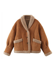 REALMEFIT  -  Nicole Faux Suede Shearling Jacket